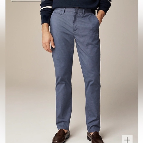 J crew navy Oxford 770™ Straight-fit tech oxford pant - Picture 1 of 8